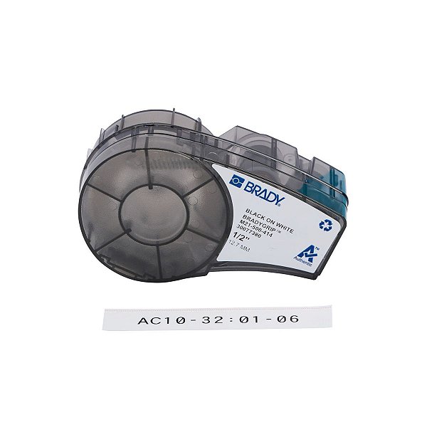 ETIQUETA POLIESTER BRADYGRIP P/ VELCRO 13MMX6.10M BRANCA M21