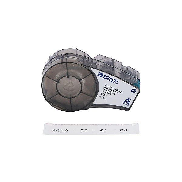ETIQUETA POLIESTER BRADYGRIP P/ VELCRO 19MMX6.10M BRANCA M21
