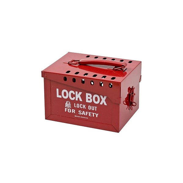 CAIXA DE TRAVAMENTO VERMELHA EXTRA GRANDE EMMETAL 51171 BRAD