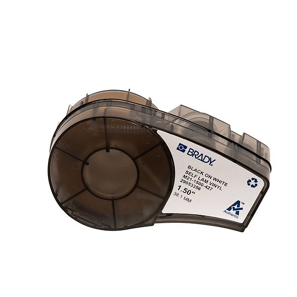 ETIQUETA ADESIVA BMP21 AUTO LAMINAVEL PRETO/BRANCO 38,1MM X