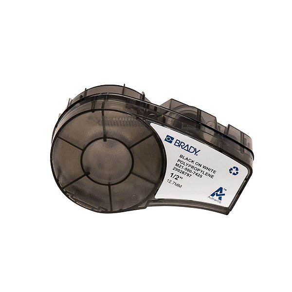 ETIQUETA ADESIVA BMP21 PRETO/BRANCO 21' X 0.500" (6.400MM X