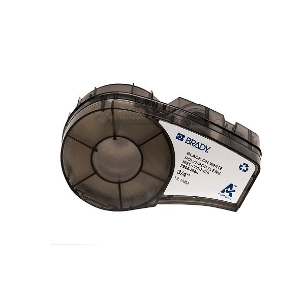 ETIQUETA ADESIVA BMP21 PRETO/BRANCO 21' X 0.750" (6.400MM X