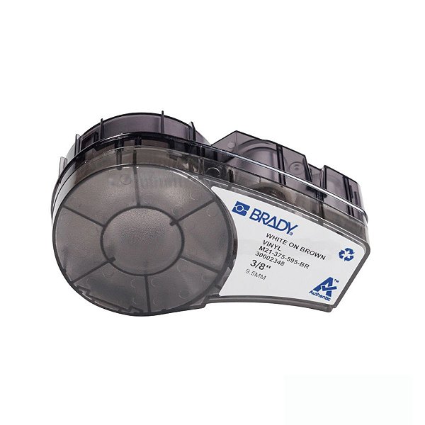 ETIQUETA ADESIVA BMP21 VINIL BRANCO EM MARRON 9,53MM X 6,40M