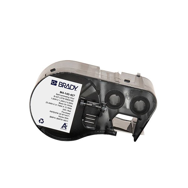 ETIQUETA B427 VINIL AUTOLAMINADO 1.250'X1.000'X0.500' PRETO