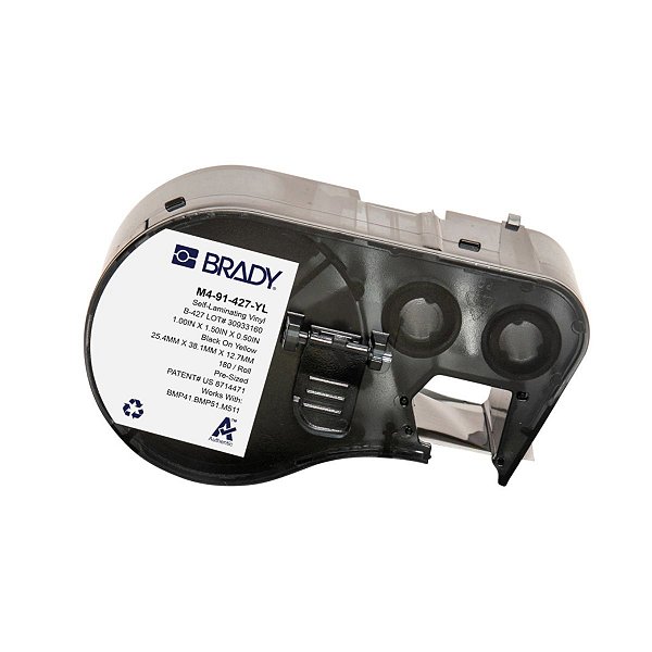 ETIQUETA B427 VINIL AUTOLAMINADO 1.500'X1.000'X0.500' PRETO