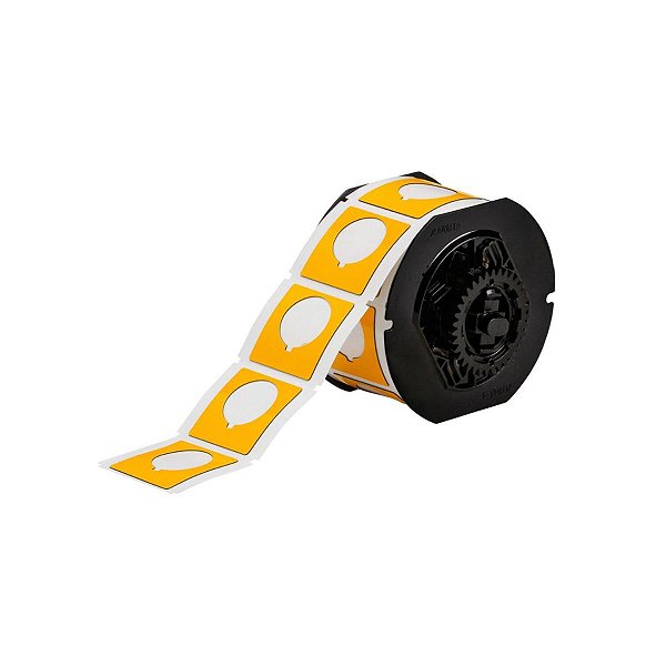 ETIQUETA B593 AMARELO PARA BOTÃO - 1.8"X1.8" B30EP-169-593-Y