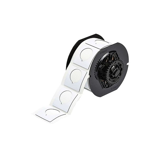 ETIQUETA B593 BRANCA PARA BOTÃO - 1.8"X1.8" B30EP-169-593-WT