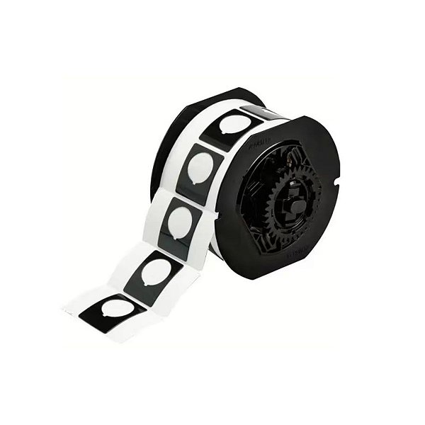 ETIQUETA B593 PRETA PARA BOTÃO -  1.2"X1.5" B30EP-167-593-BK