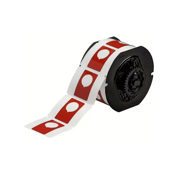 ETIQUETA B593 VERMELHA PARA BOTÃO - 1.2"X1.9" B30EP-168-593-
