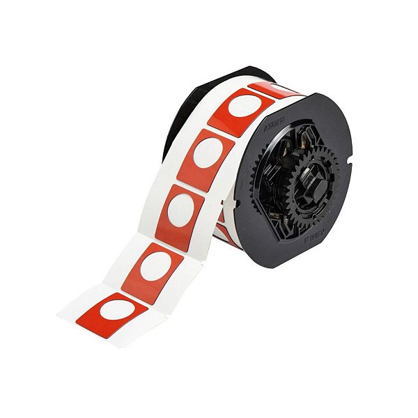 ETIQUETA B593 VERMELHA PUSH BUTTON - 1.5"X1.2" B30EP-167U-59