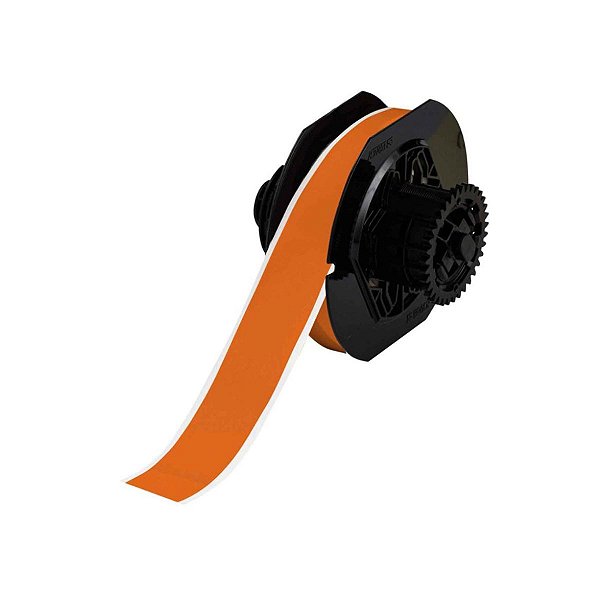ETIQUETA DE VINIL B595 DE 1.125"X100' LARANJA (28,57MMX30,48