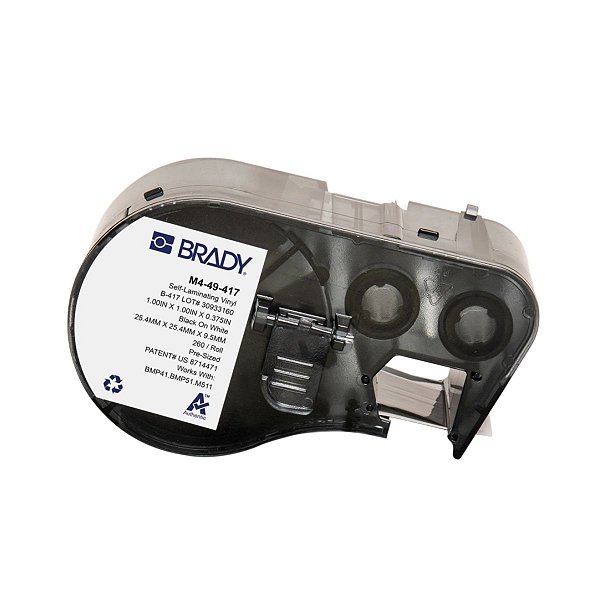 ETIQUETA M41/51 AUTOLAMINADO VINIL B-417 1' X 1' (25.40 MM X