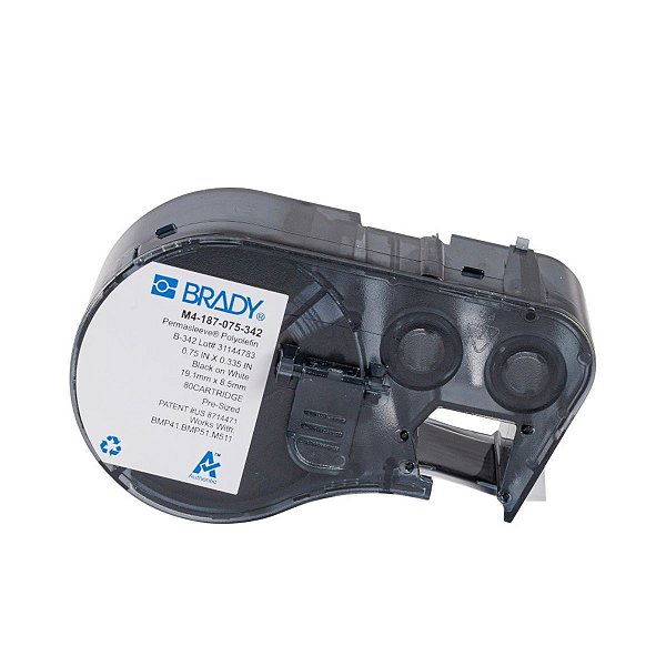 ETIQUETA M41/51/M511 B342 PERMASLEEVE 0.335'X0.750' PRETO NO