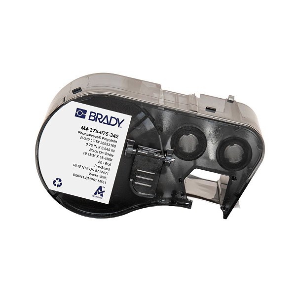 ETIQUETA M41/51/M511 B342 PERMASLEEVE 0.645'X0.750' PRETO NO