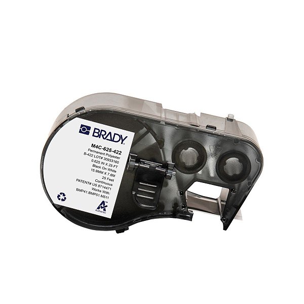 ETIQUETA M41/51/M511 B422 POLIESTER BRILHANTE 0.625'X 25' PR