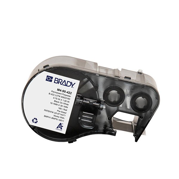 ETIQUETA M41/51/M511 B422 POLIESTER BRILHANTE 1.500'X0.750'