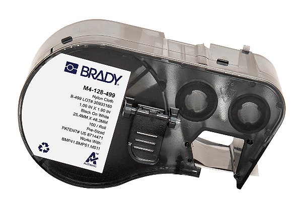 ETIQUETA M41/51/M511 B499 NYLON 1.000'X1.900' PRETO NO BRANC