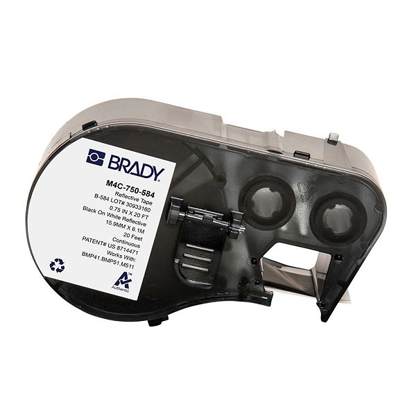 ETIQUETA M41/51/M511 B584 REFLETIVA BRANCO 0.75'X20' M4C-750