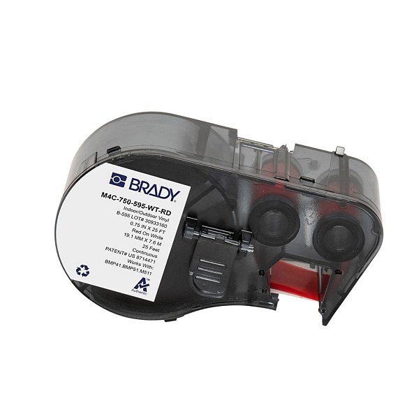 ETIQUETA M41/51/M511 B595 VINIL 0.0750'X 25' VERMELHO NO BRA
