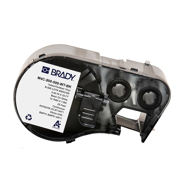 ETIQUETA M41/51/M511 B595 VINIL 0.500'X 25'(12,7MM X 7,6M) P