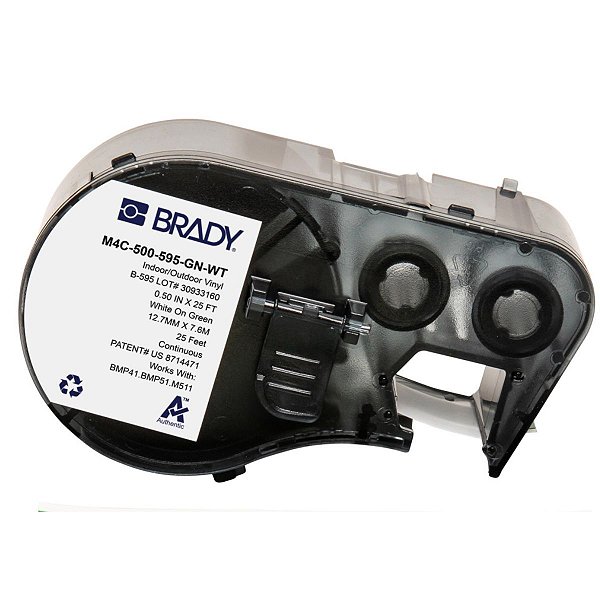 ETIQUETA M41/51/M511 B595 VINIL 0.500'X25'(12,7MM X 7,6M) PR