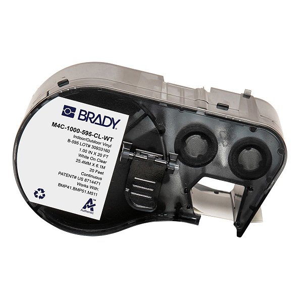 ETIQUETA M41/51/M511 B595 VINIL 1.000'X 25' BRANCO NO TRANSP