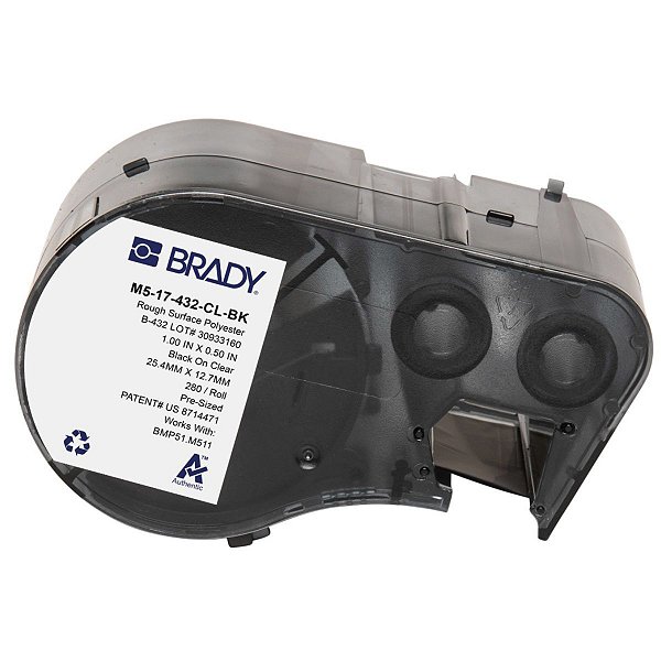 ETIQUETA M51 PET TRANSP 1.00'X0.50' M5-17-432-CL-BK - BRADY