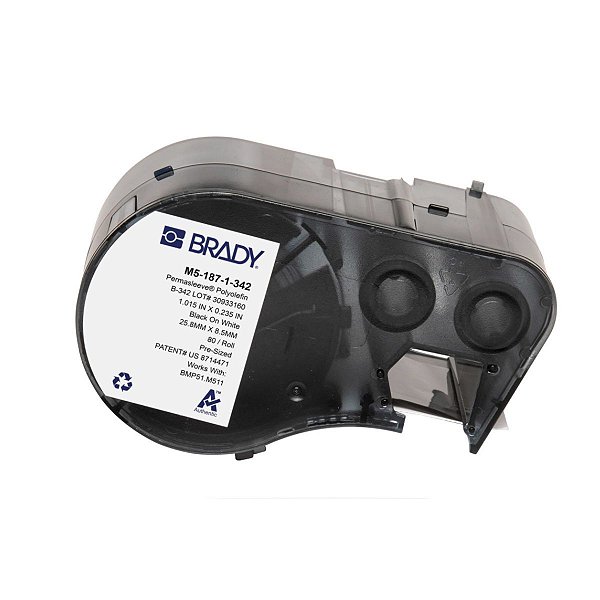 ETIQUETA M51/M511 B342 PERMASLEEVE BRANCO 1.015'X.335' M5-18