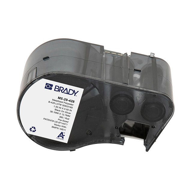 ETIQUETA M51/M511 B428 POL. METALIZADO PRATA DE 1.50'X0.50'