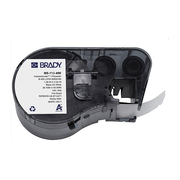 ETIQUETA M51/M511 B490 FREEZERBONDZ BRANCO DE 2.20'X1.50' M5