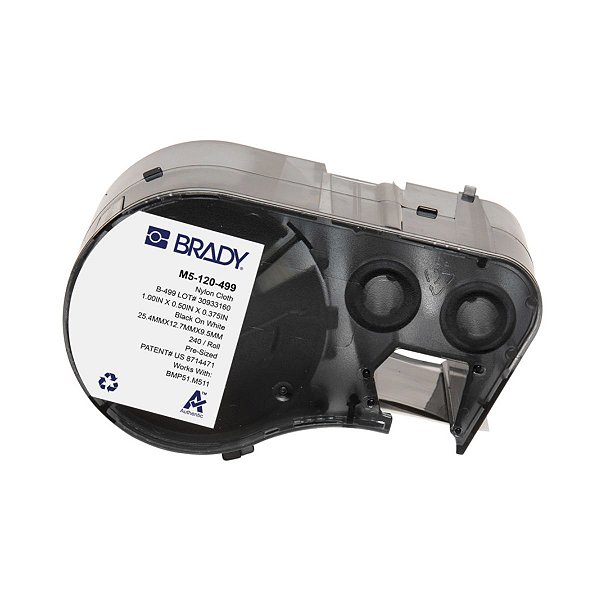 ETIQUETA M51/M511 B499 NYLON BRANCO 1'X.50'X.375' M5-120-499