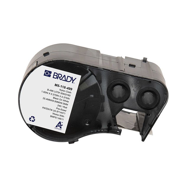 ETIQUETA M51/M511 B499 NYLON BRANCO DE 1'X0.375'X0.375' M5-1