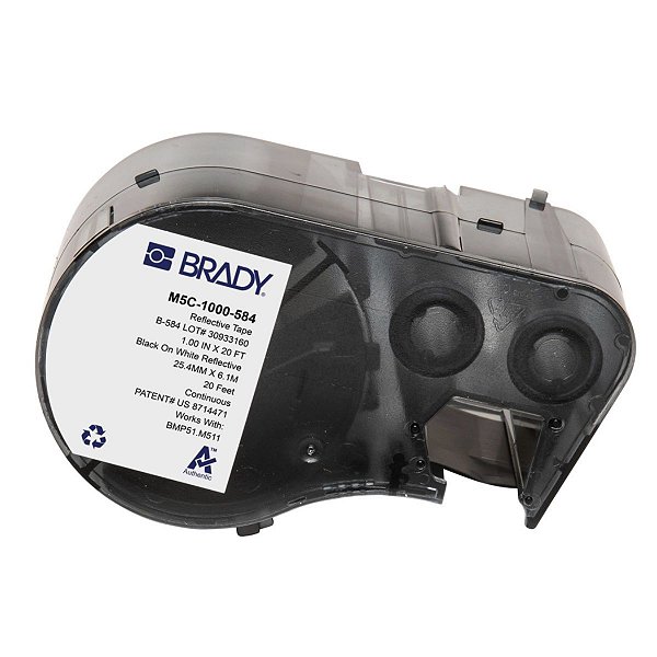 ETIQUETA M51/M511 B584 REFLETIVA BRANCO 1.00'X20' M5C-1000-5