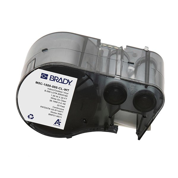 ETIQUETA M51/M511 B595 VINIL BRANCO/TRANSPARENTE 1.50'X20' M