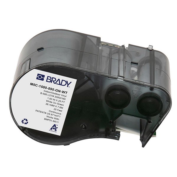ETIQUETA M51/M511 B595 VINIL BRANCO/VERDE DE 1.50'X25' M5C-1