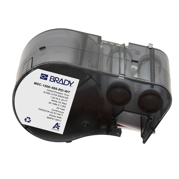 ETIQUETA M51/M511 B595 VINIL BRANCO/VERMELHO 1.50'X25' M5C-1