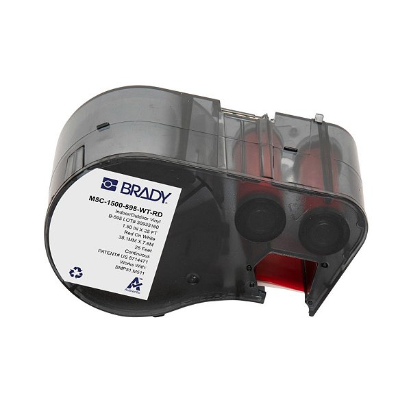 ETIQUETA M51/M511 B595 VINIL VERMELHO/BRANCO 1.50'X25' M5C-1