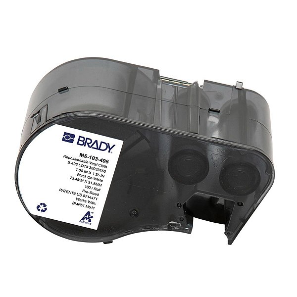 ETIQUETA M51/M511 EM B498 VINIL BRANCO DE 1.25"X1.00" M5-103