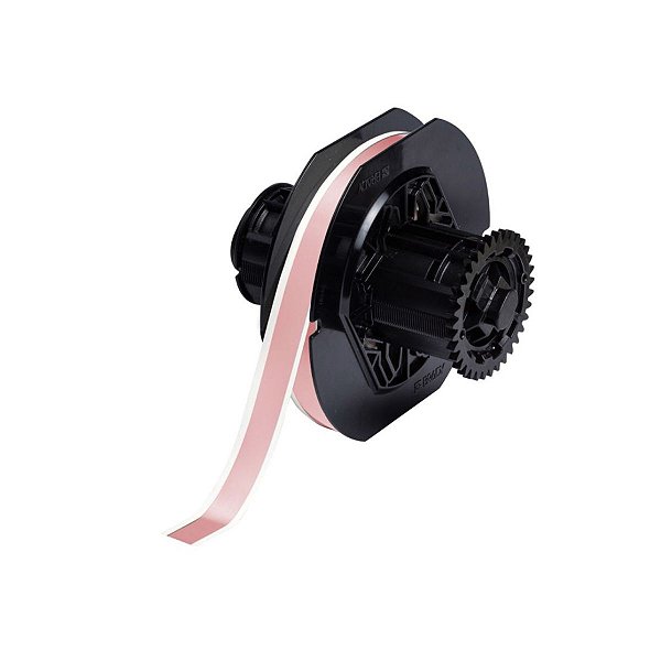 ETIQUETA POLIÉSTER DE 0.5"X100' ROSA(12,7MMX30,48M) B30C-500