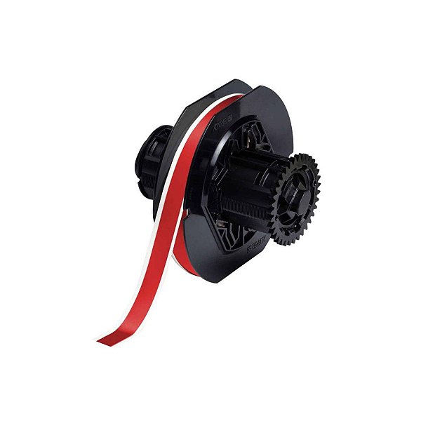 ETIQUETA POLIÉSTER DE 0.5"X100' VERMELHA(12,7MMX30,48M) B30C