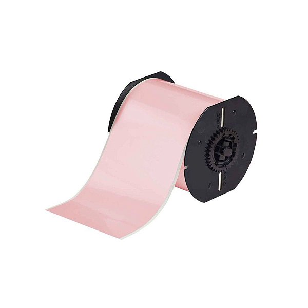 ETIQUETA POLIÉSTER DE 4"X100' ROSA(101,6MMX30,48M) B30C-4000