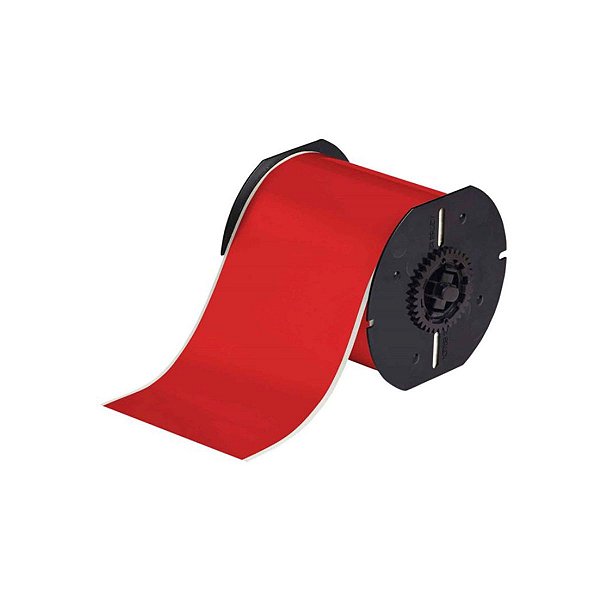 ETIQUETA POLIÉSTER DE 4"X100' VERMELHA(101,6MMX30,48M) B30C-
