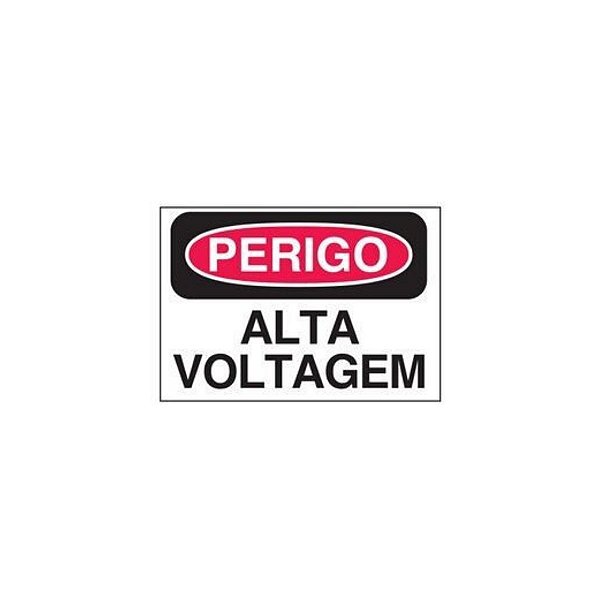 ETIQUETA VINIL PERIGO ALTA TENSAO 25X18 CM REF.C2175A - BRAD