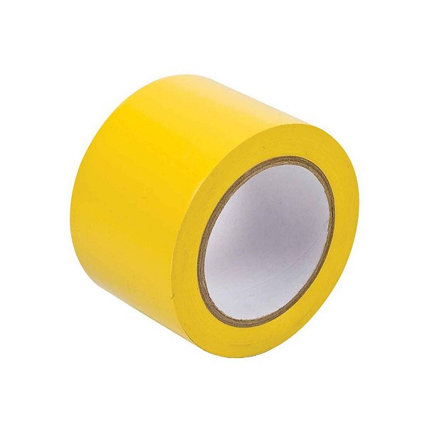 FITA DEMARCADORA DE SOLO EM VINIL 76MM X 32M AMARELO (3"X 10