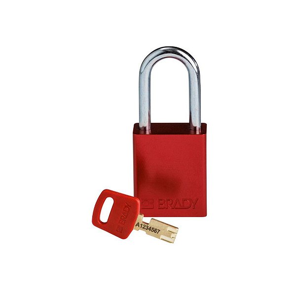 SAFEKEY - CADEADO DE ALUMINIO - 38MM (1.5") - VERMELHO- SEGR
