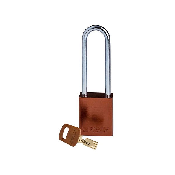 SAFEKEY - CADEADO DE ALUMINIO - 76MM (3") - MARROM - SEGREDO
