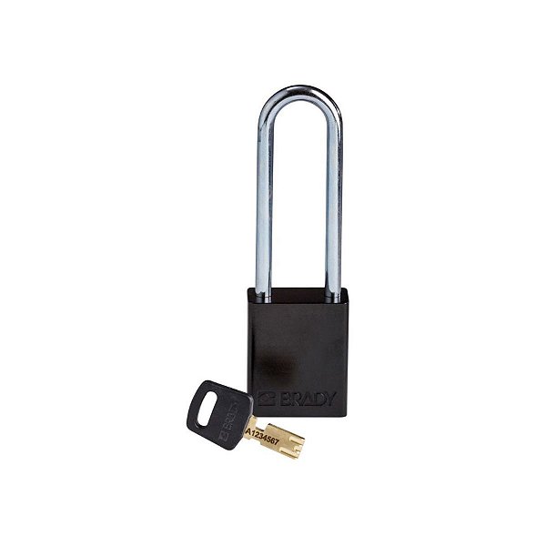 SAFEKEY - CADEADO DE ALUMINIO - 76MM (3") - PRETO - SEGREDOS