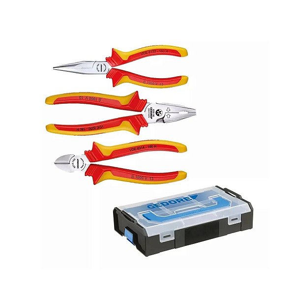 MALETA C/ ALICATES VDE H ISOLADOS EN 60900 C/ 3 PECAS R.1102