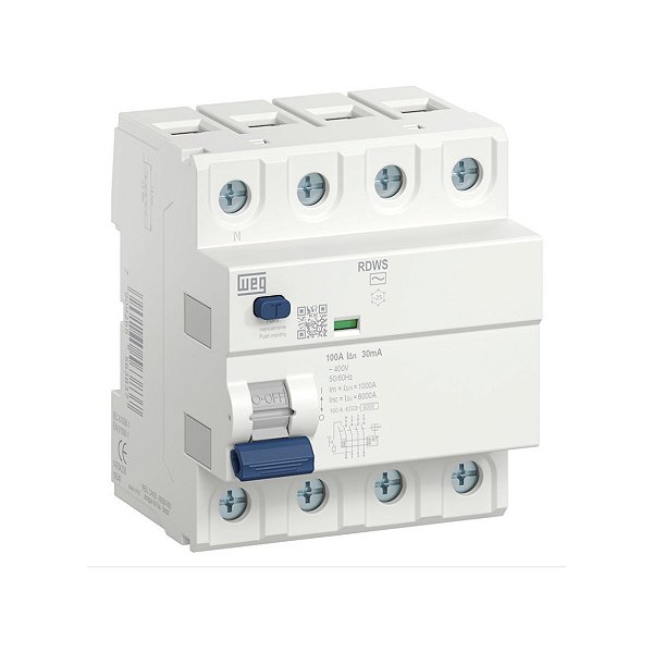 INTERRUPTOR DIFERENCIAL RESIDUAL 63A 4P 30MA 220-400V RDWS-A