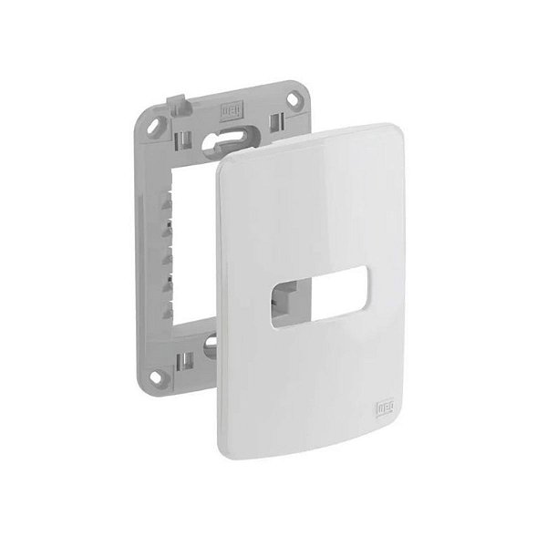 PLACA E SUPORTE 4X2 1 POSICAO COMPOSE BRANCO R.13295536 - WE